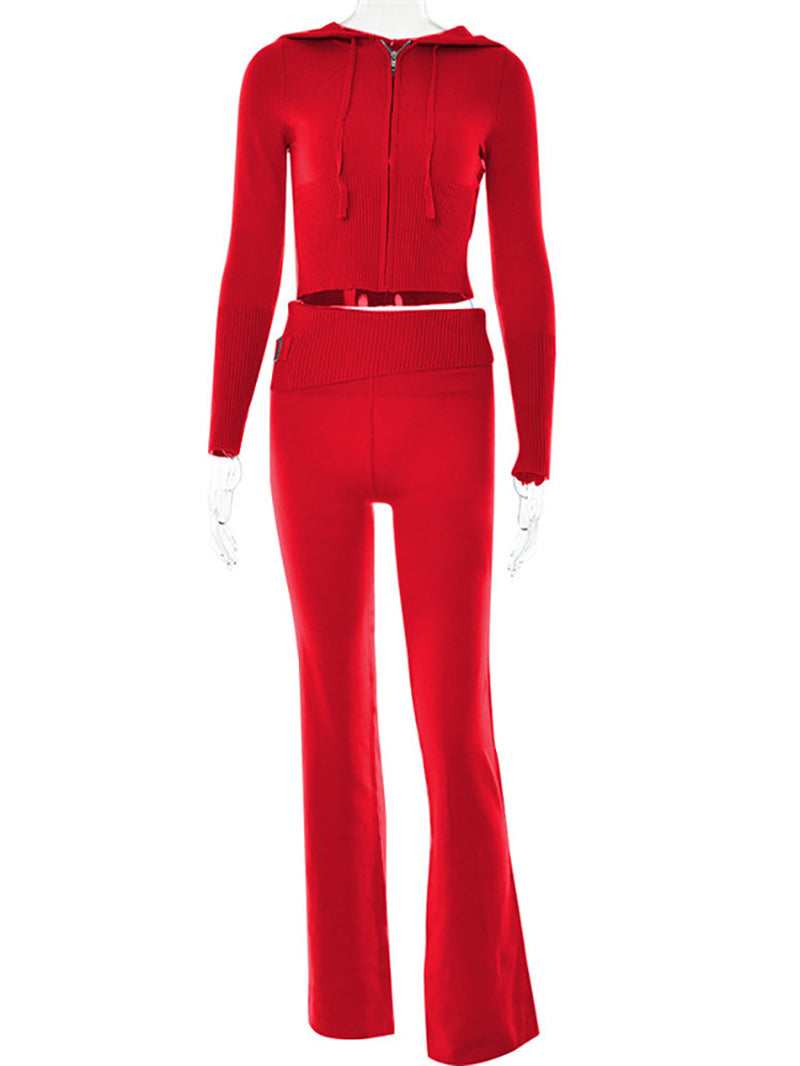 Hoodie Suit Women Sweet Pants Set