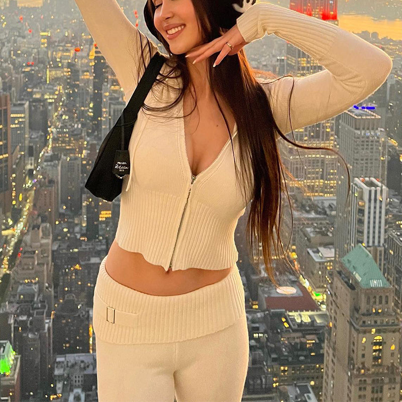 Hoodie Suit Women Sweet Pants Set