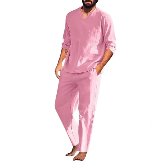 Men Casual Spring Summer  Two Piece Set 